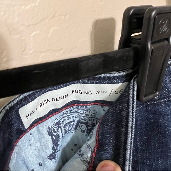 Anthro High Rise Denim Leggings Pilcro 26 dark wash jeans stretchy SOLD - Picture 6 of 12